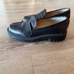 Banana Republic Black Leather Loafers